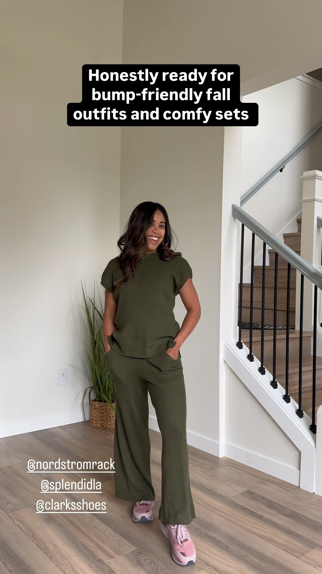 Currently 18 weeks pregnant and I only want to be in comfortable clothing. I’m wearing a size small in both the top and bottom. This fall outfit and set is also petite friendly. I’m also wearing Clark’s new walking shoes. These sneakers are perfect for my daily walks. 

#LTKPetite #LTKBump #LTKSeasonal