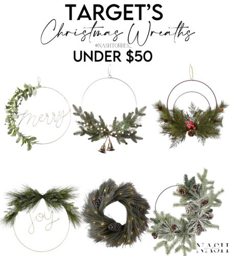 My favorite Christmas WREATHS from Target! All under $50. Makes for great outdoor and indoor holiday decor  

#LTKSeasonal #LTKunder50 #LTKHoliday
