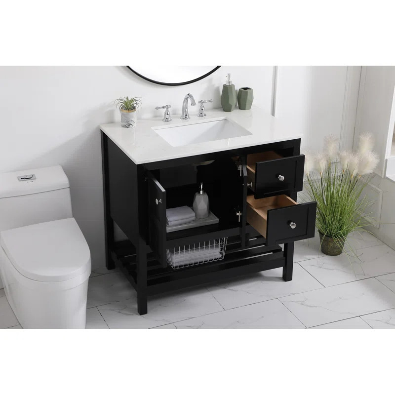 Magers 36'' Single Bathroom Vanity with Engineered Marble Top | Wayfair North America