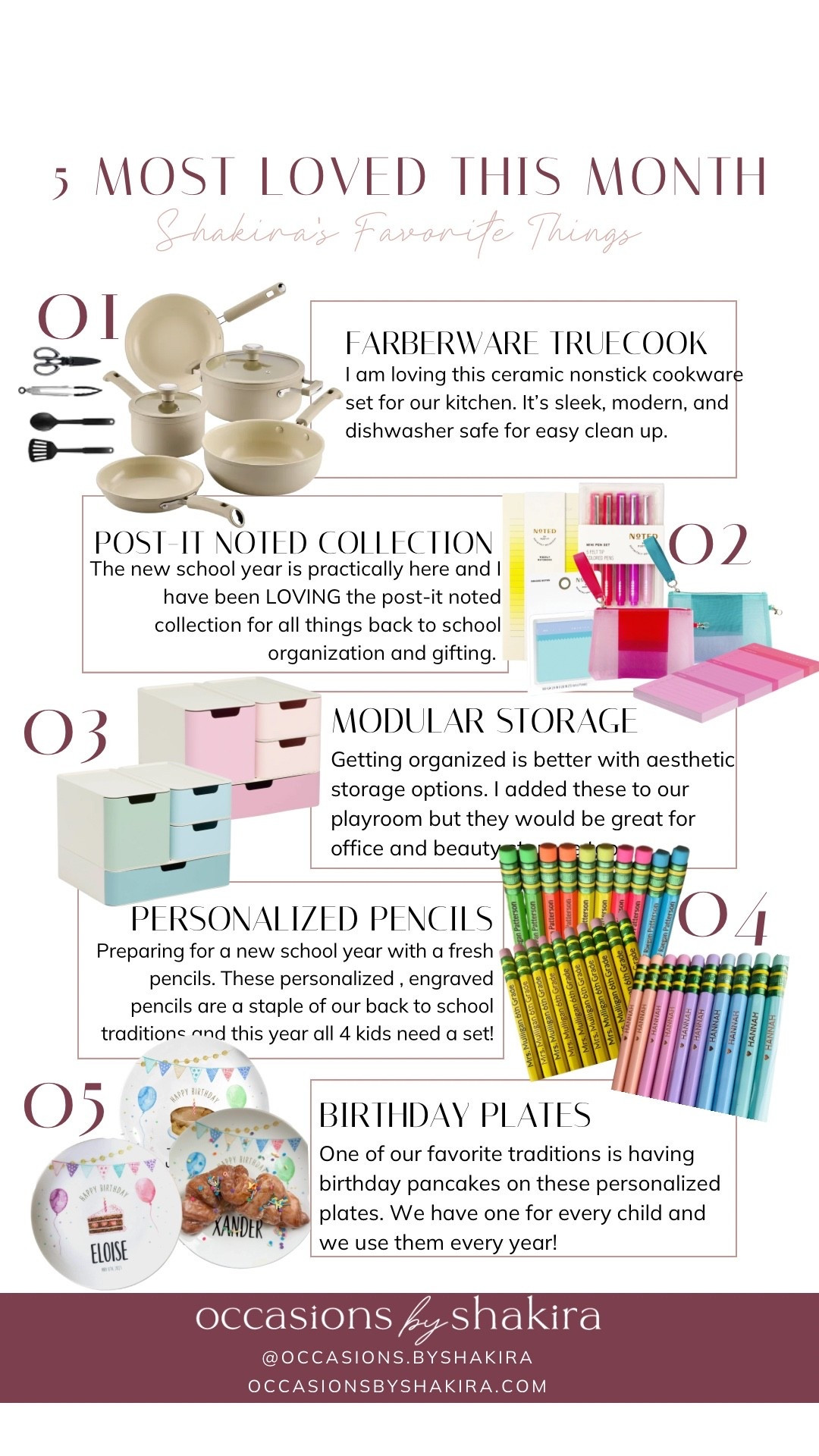 Your 5 Most Loved items from Instagram this month.