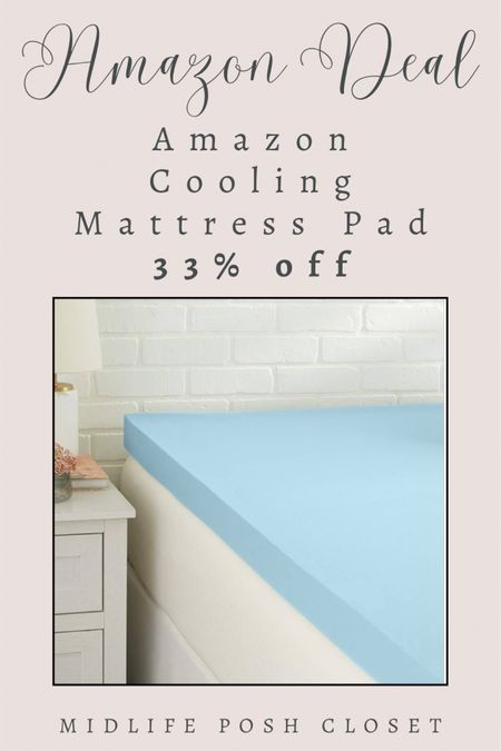 Amazon Deal! This cooling gel foam mattress pad is 33% off & helps keep you cool if you have night sweats or are a hot sleeper  

#LTKsalealert #LTKhome #LTKover40
