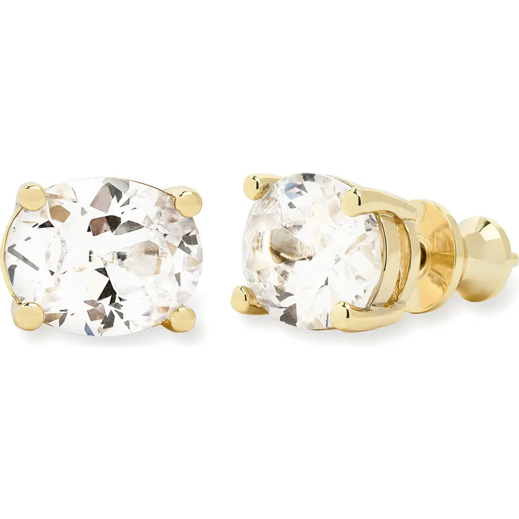 Melinda Maria Hello Gorgeous Stud Earrings in Gold-White at Nordstrom | Nordstrom