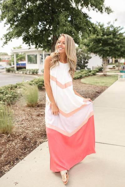 Coral Senorita Maxi Dress | ivy & leo
