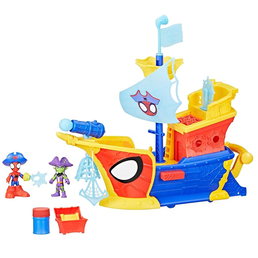 SPIDEY AND HIS AMAZING FRIENDS Marvel Water-Webs Webs Ahoy Bubble Pirate Ship Toy, 3-Inch Action ... | Amazon (US)