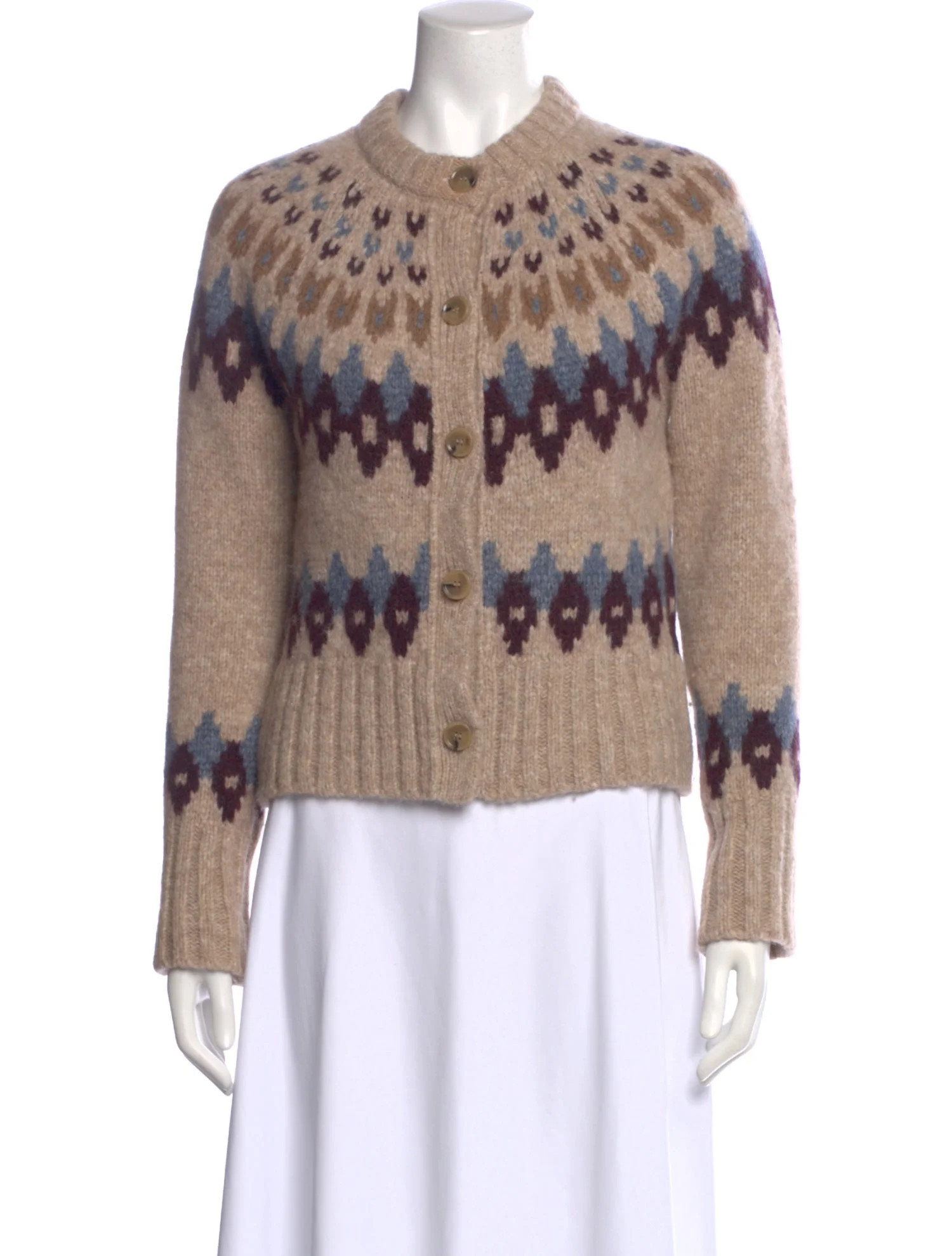 Veronica Beard Alpaca Printed Sweater - Neutrals Knitwear, Clothing - WV1406384 | The RealReal | The RealReal