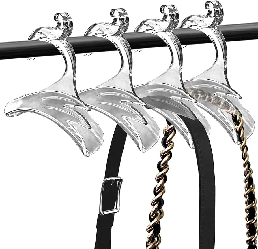 Bag Hanger 4 Pcs,Purse Hanger for Closet, Acrylic Purse Handbag Organizer,Protecting Bag Shape & ... | Amazon (US)