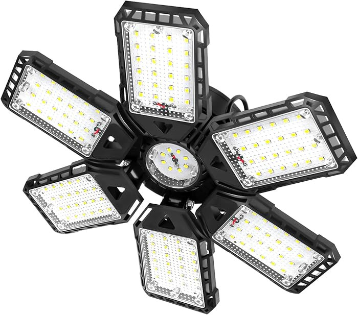 Aoretic LED Garage Lights 1 Pack -180W, 18000LM 6500K Led Shop Light with 6+1 Deformable Panels, ... | Amazon (US)