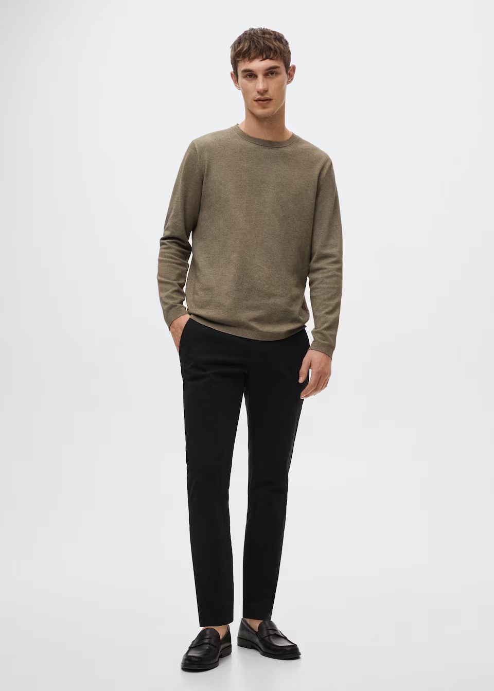 Fine-knit cotton sweater -  Men | Mango Man USA | MANGO (US)