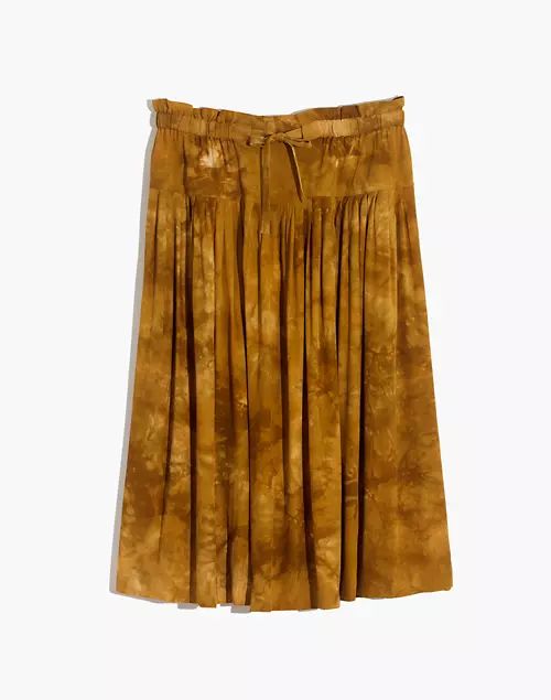 Tie-Front Paperbag Midi Skirt in Tie-Dye | Madewell