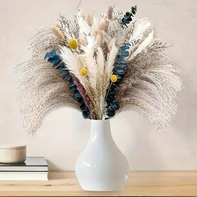 75pcs, Boho Style Dried Pampas Grass Bouquet - 6 Kinds of Dried Plants for Unique Home Decor | Walmart (US)