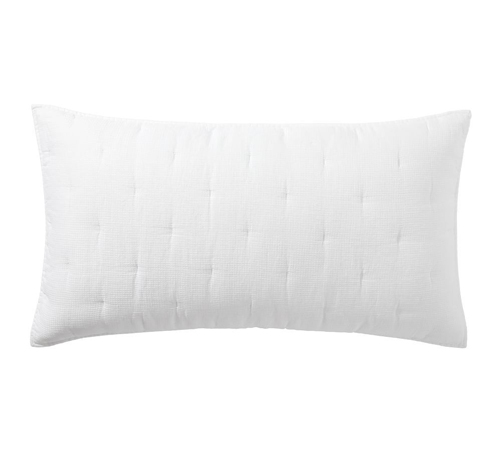 Belgian Flax Linen Waffle Quilted Sham | Pottery Barn (US)