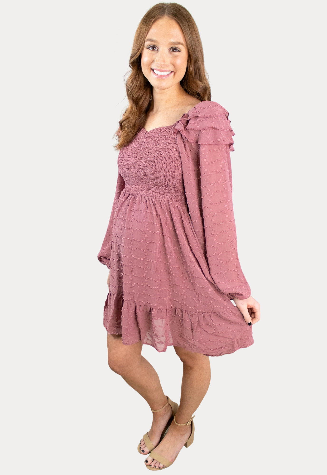 Mauve Boho Maternity Dress - Sexy Mama Maternity | Sexy Mama Maternity