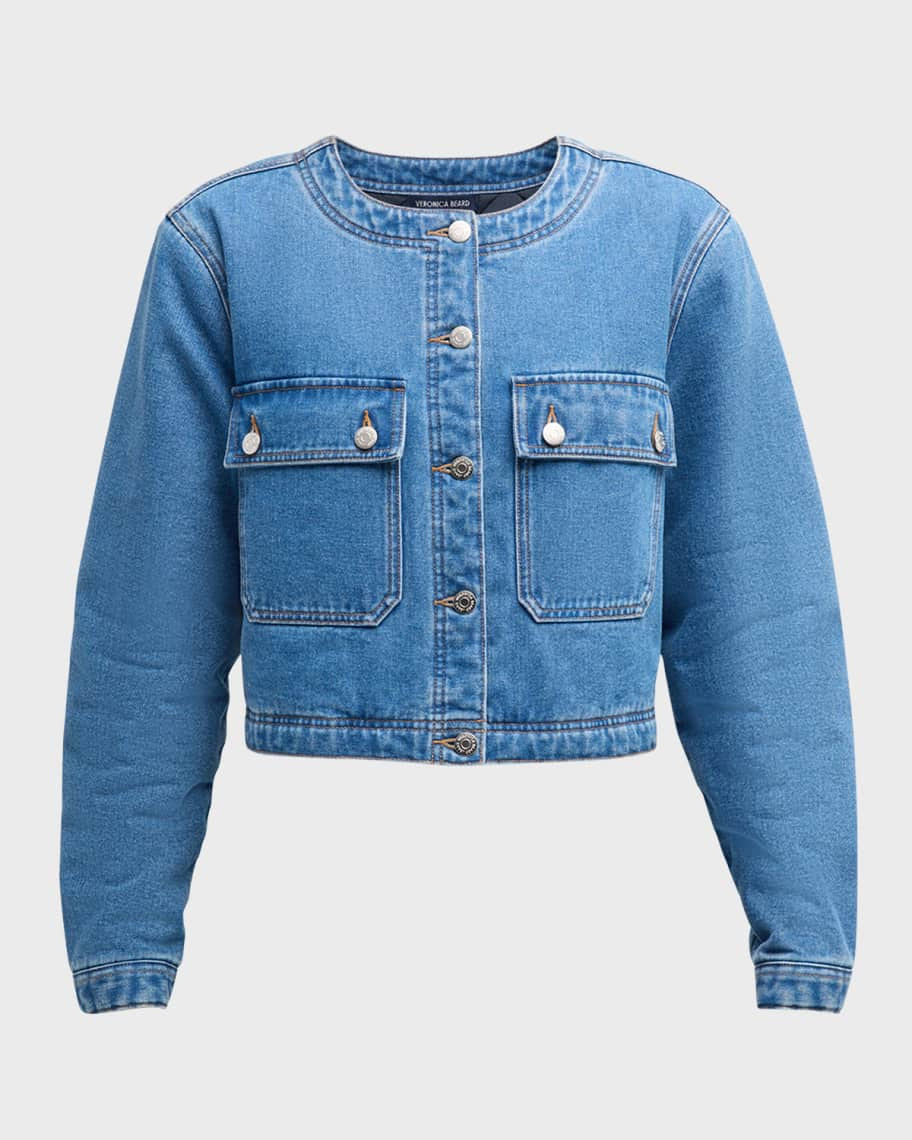 Veronica Beard Brandy Tailored Denim Jacket | Neiman Marcus