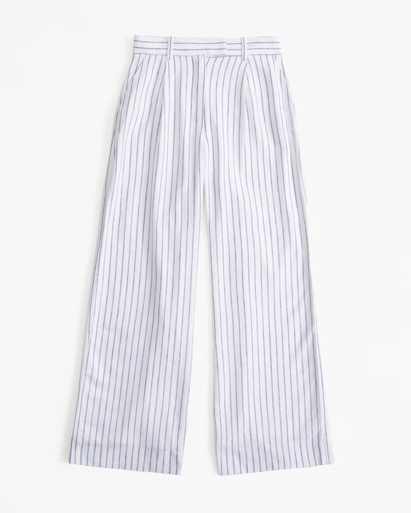 Women's A&F Harper Tailored Linen-Blend Pant | Women's Bottoms | Abercrombie.com | Abercrombie & Fitch (US)