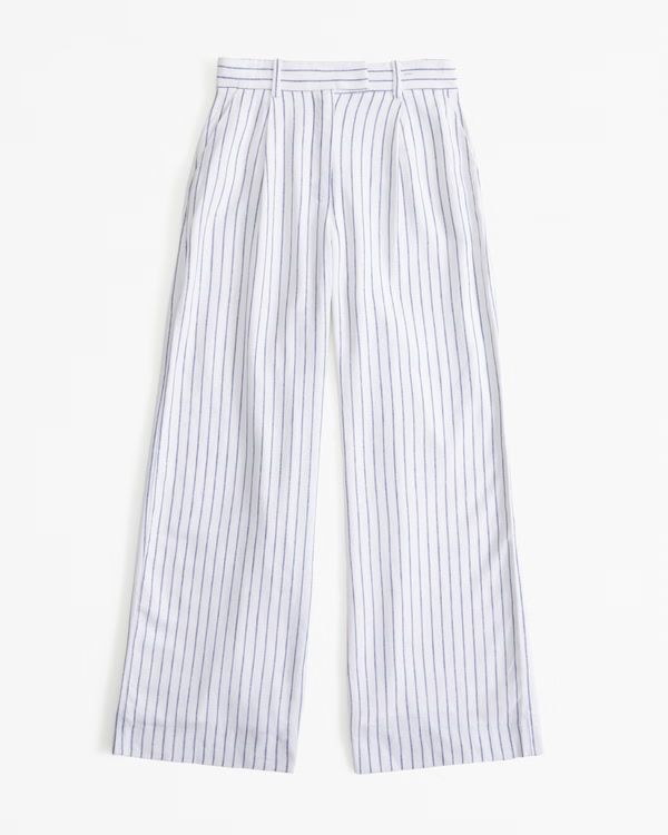 A&F Harper Tailored Linen-Blend Pant | Abercrombie & Fitch (US)