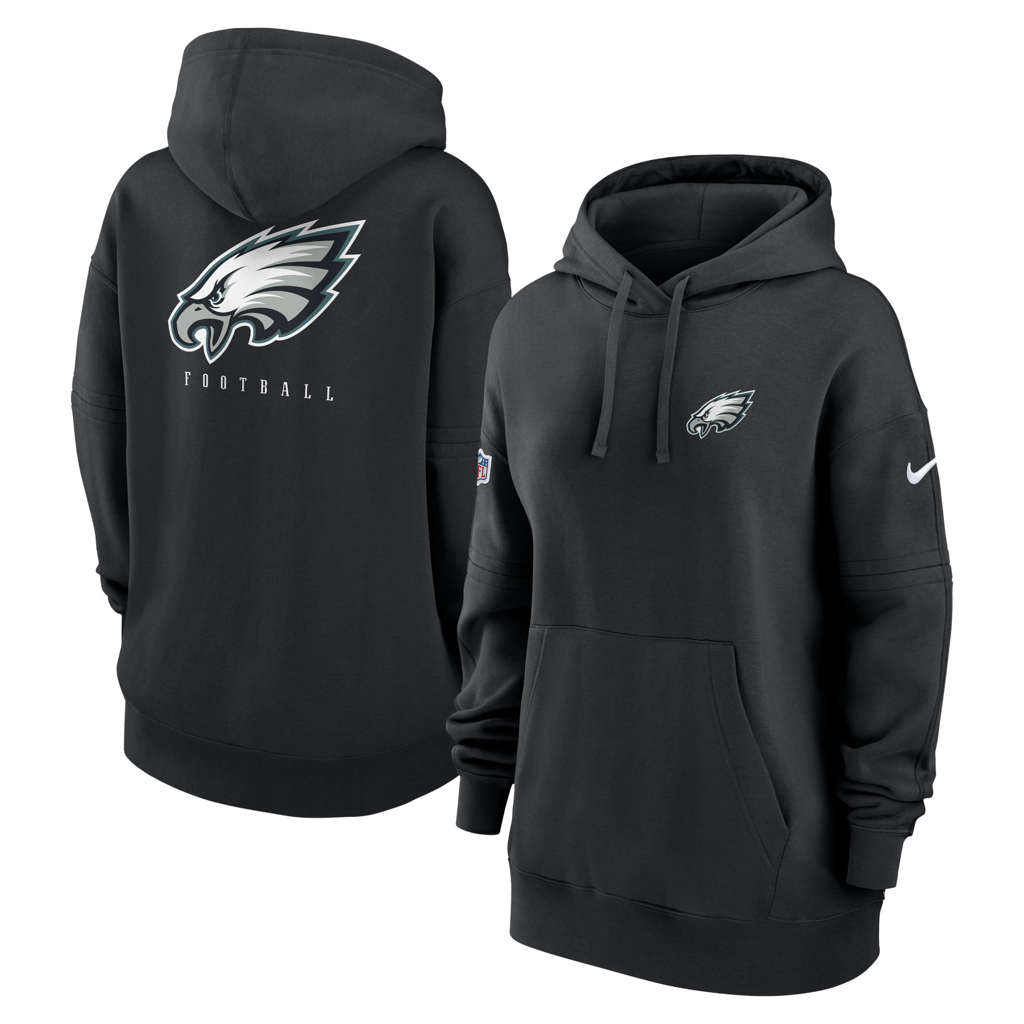 Women's Nike Black Philadelphia Eagles 2023 Sideline Club Fleece Pullover Hoodie | Fanatics