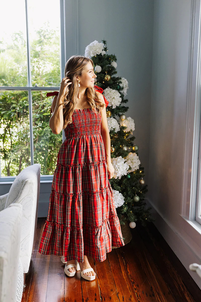 The Tamara Tie Strap Midi Dress | J.Marie