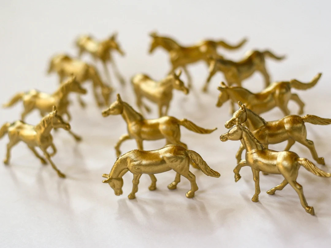 Gold, Silver Metallic Horses-Theme-Birthday-Wedding-Shower-Nursery Decor-Party Favors-Decorations... | Etsy (US)