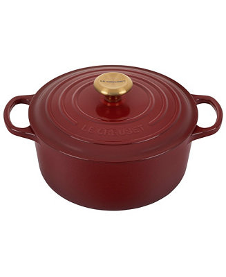Signature Enameled Cast Iron 5.5 Qt. Round Dutch Oven | Macy's