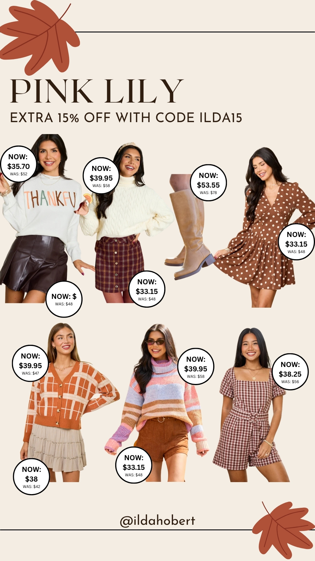 Loving these NEW arrivals from Pink Lily + use code ILDA 15 for an extra 15% off!

Fall outfit, fall fashion, Thanksgiving, polka dot, boots, fall dress 

 #LTKootd #LTKSeasonal #LTKSaleAlert