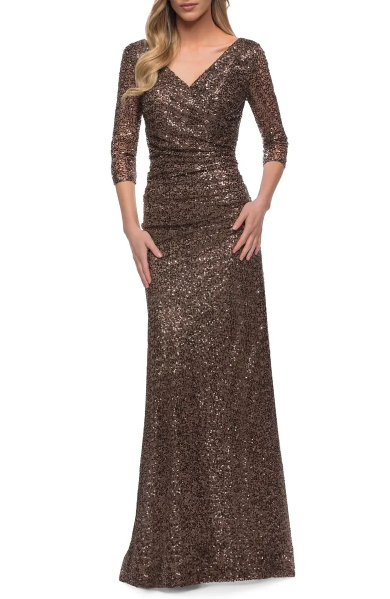 Ruched Sequin Gown | Nordstrom