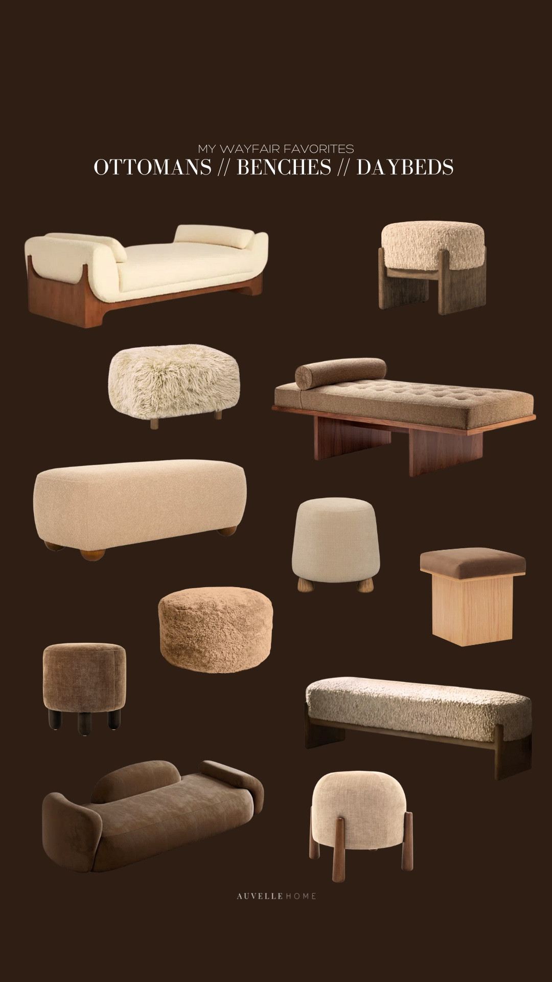 ottomans, benches, and day beds #wayday