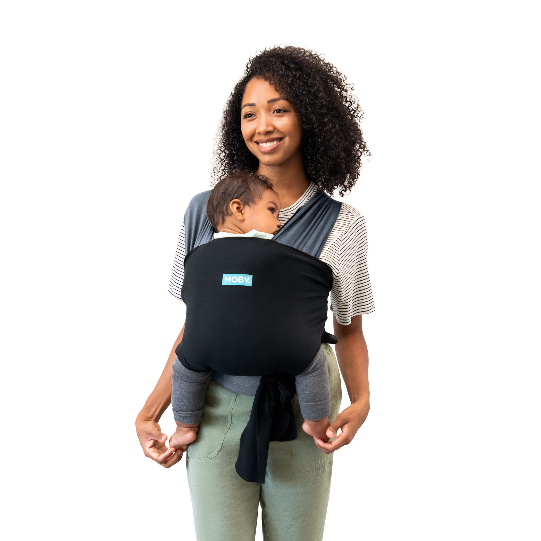 MOBY Easy Wrap Carrier by Petunia Pickle Bottom - Black Eyelet | Amazon (US)