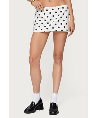 Edikted Womens Noreen Polka Dot Mini Skort - Macy's | Macy's