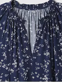 Splitneck Print Flutter Sleeve Top | Gap Factory