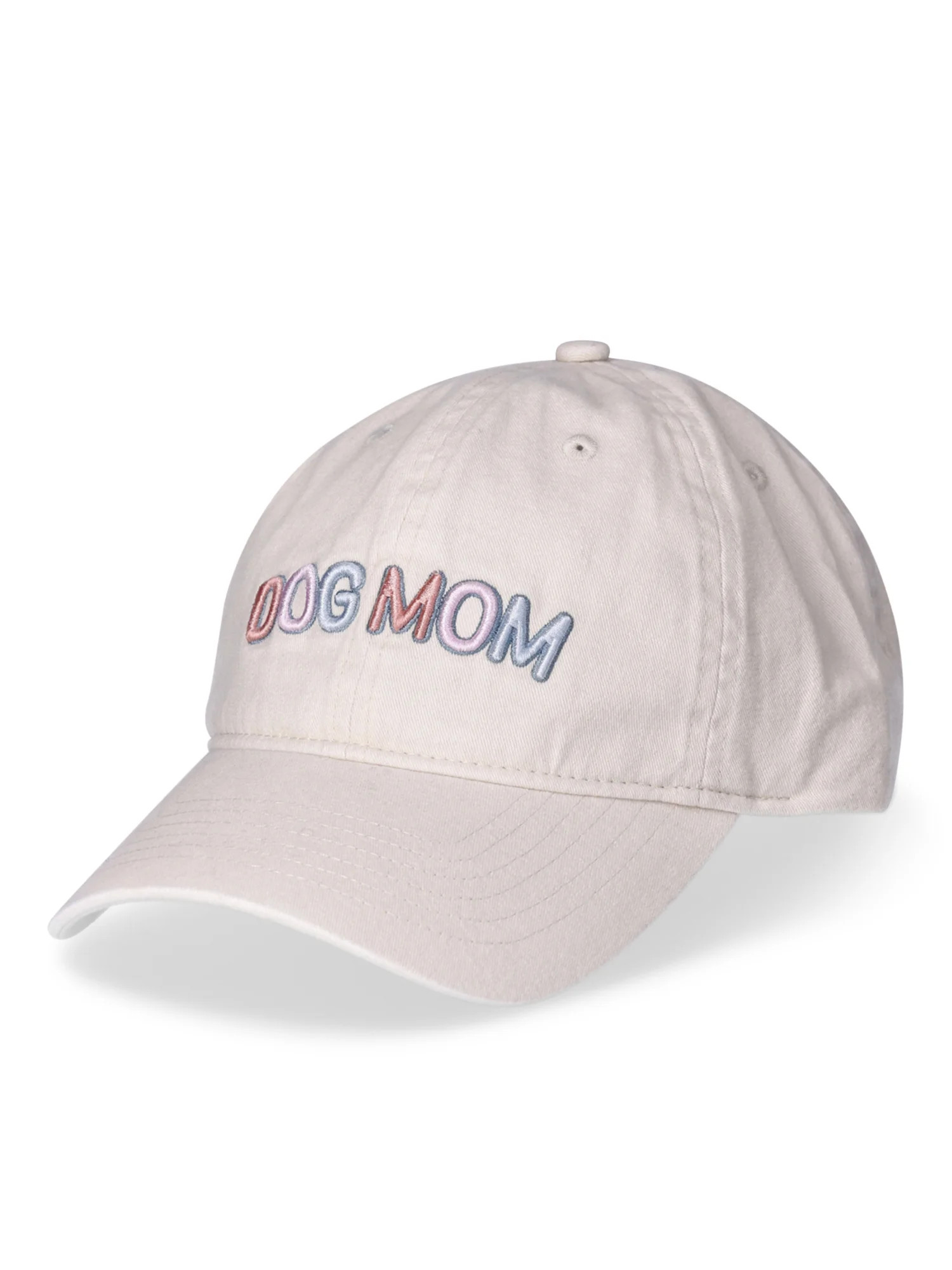 Time and Tru Women's Cotton Twill Dog Mom Baseball Hat, Mother of Pearl | Walmart (US)
