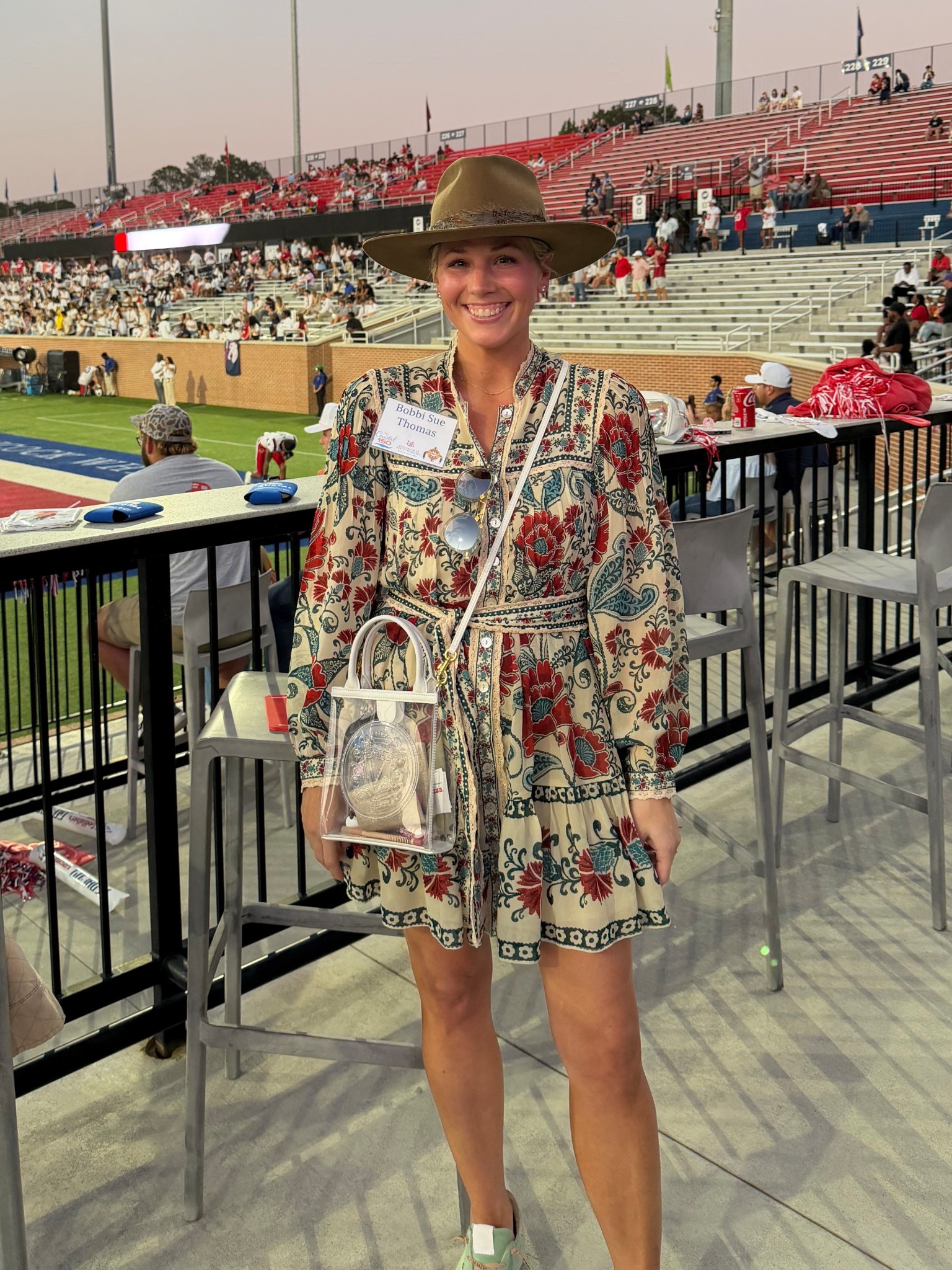 What I wore to the South Alabama football game! Farm rio- rented through nuuly but runs true to size! Hat is old as well as golden goose sneakers. Purse is Veronica beard from Nordstrom rack 

#LTKItBag #LTKParties #LTKStyleTip