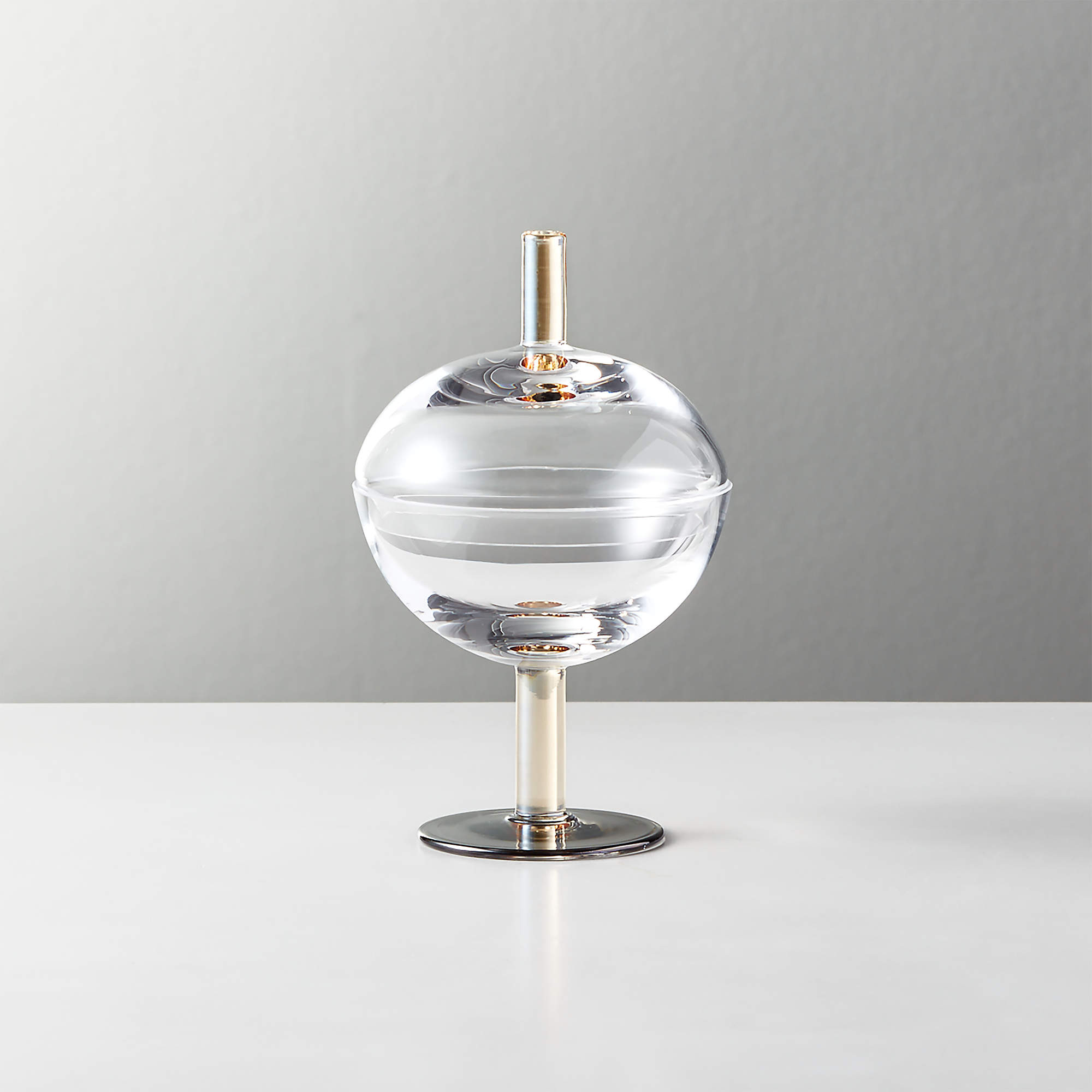 Gianna Glass Dish with Lid Extra Small + Reviews | CB2 | CB2