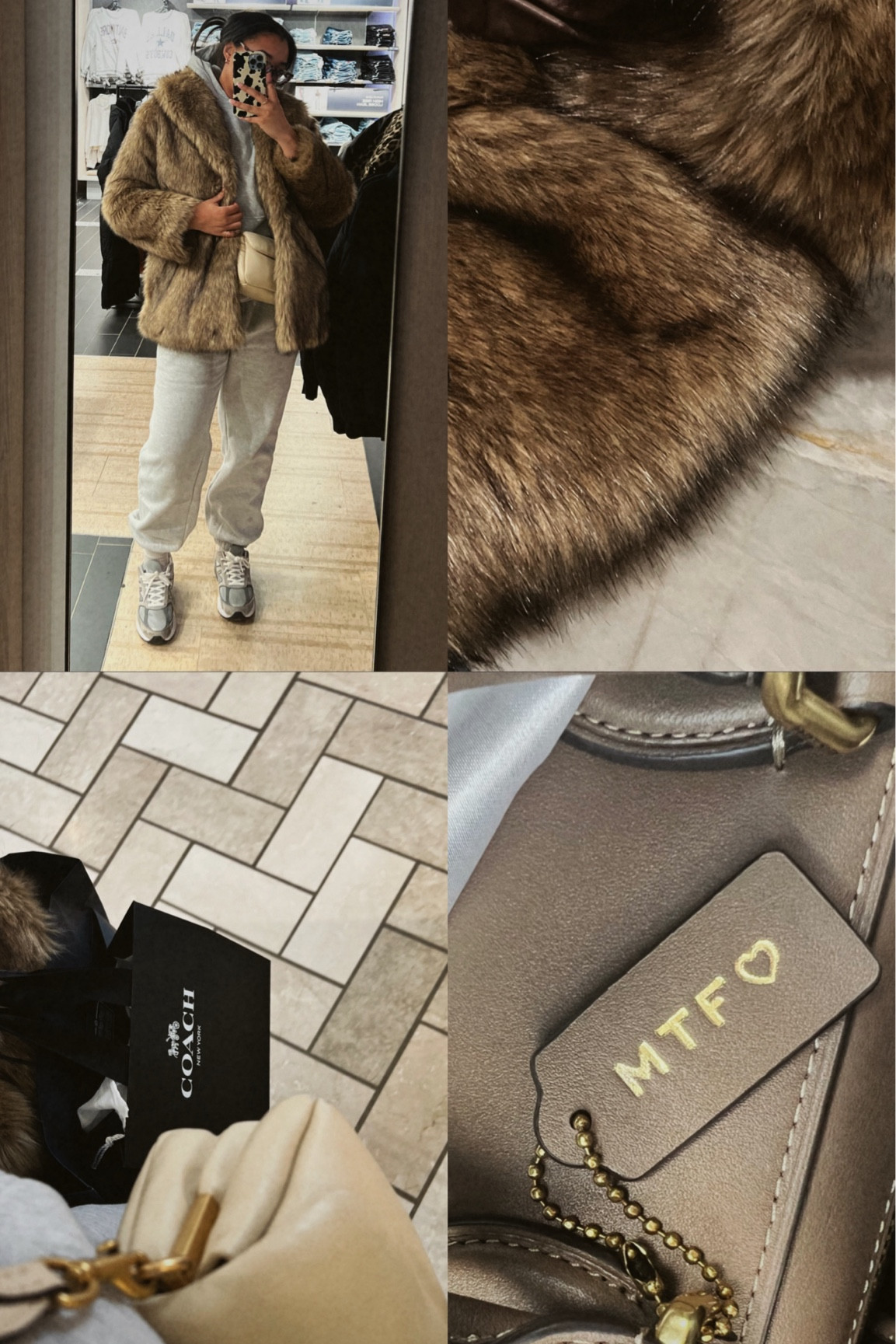 Abercrombie Fur Coat and Coach Bowery Satchel 

#LTKSeasonal #LTKItBag