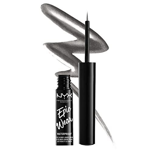 NYX PROFESSIONAL MAKEUP Epic Wear Metallic Liquid Liner, Long-Lasting Waterproof Eyeliner - Gun Metal | Amazon (US)