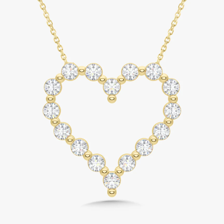 Little Posie Charlie Cloud® Floating Diamond Heart Necklace 0.56 ctw | RW Fine Jewelry