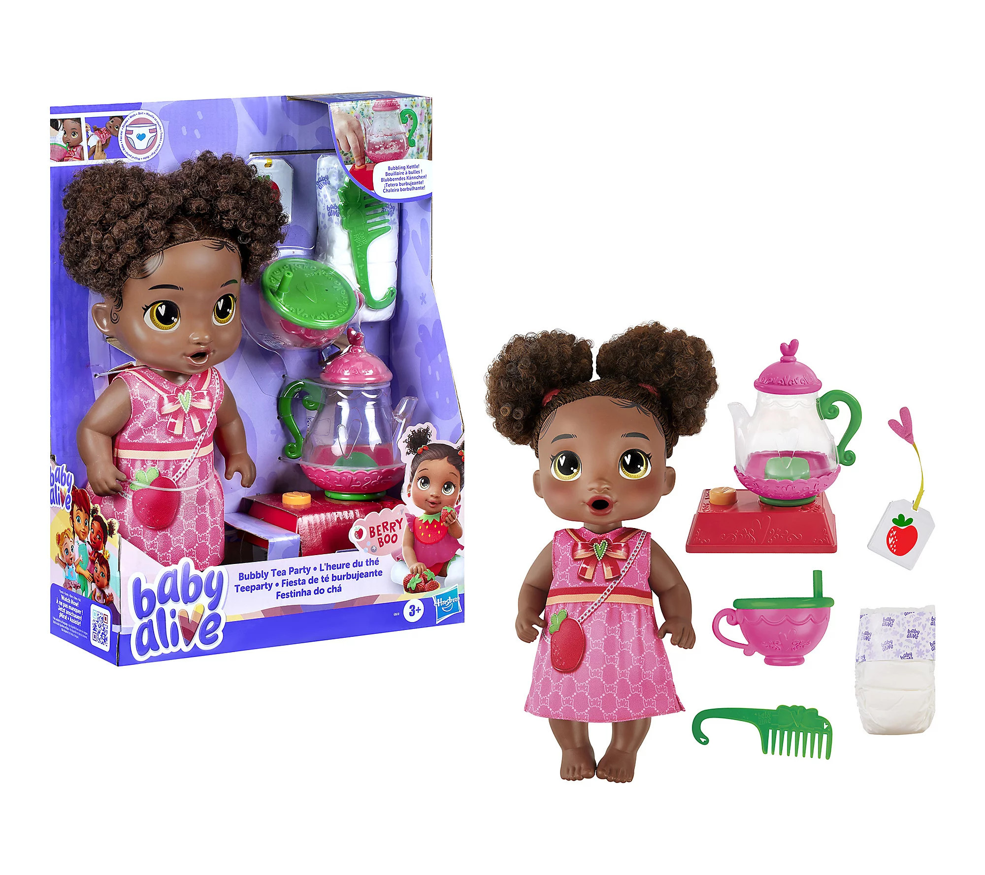 Hasbro Baby Alive Bubbly Tea Party Berry Boo Ba by Doll | QVC