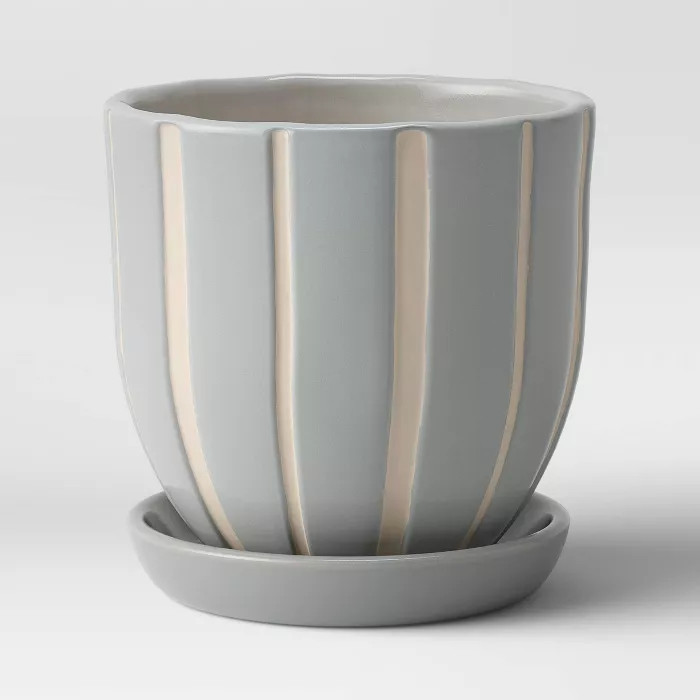 Earthenware Ceramic Grooves Planter - Threshold™ | Target