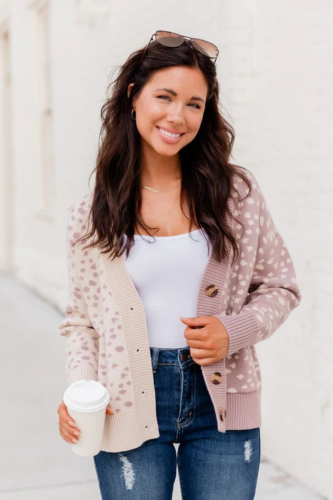 Scratch That Taupe And Beige Leopard Print Cardigan | Pink Lily