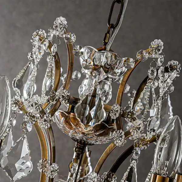 CraftHome 5/12 Light Classic/Traditional Candlestick Chandelier with Crystal Accent - W 18" | Bed Bath & Beyond