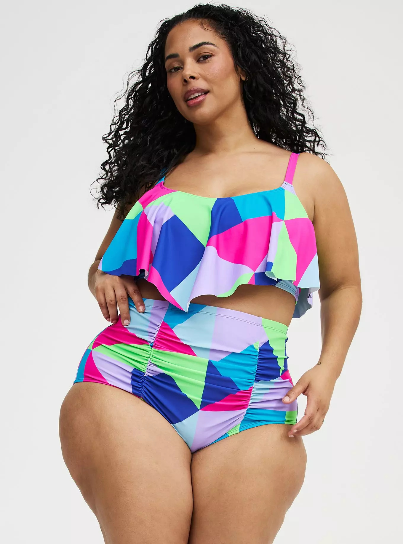 High-Rise Ruched Swim Bottom | Torrid (US & Canada)