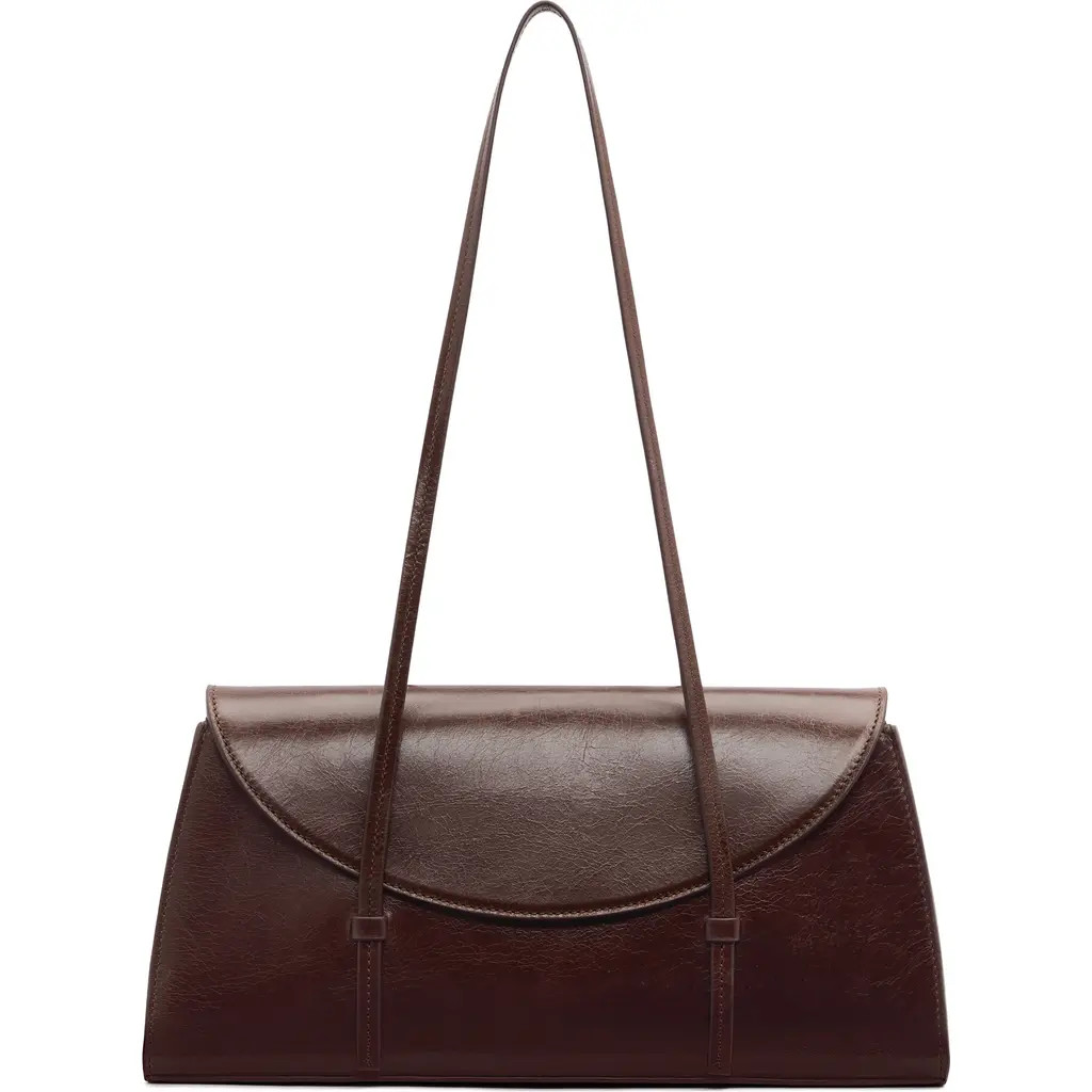 Reformation Elena Leather Shoulder Bag in Chestnut Leather at Nordstrom | Nordstrom