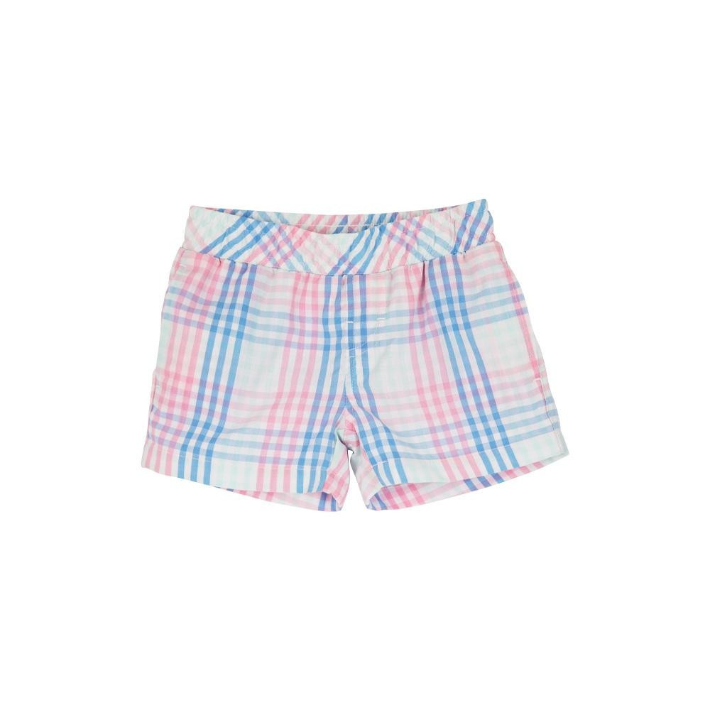 Sheffield Shorts - Spring Party Plaid with Worth Avenue White Stork | The Beaufort Bonnet Company
