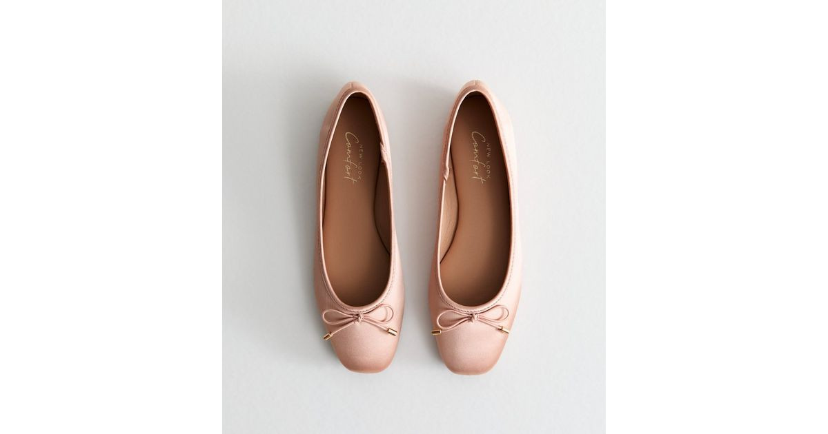 Pink Satin Ballet Flats | New Look | New Look (UK)