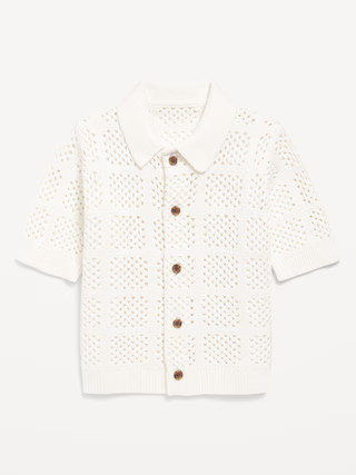 Oversized Crochet-Knit Shirt for Toddler Boys | Old Navy (US)