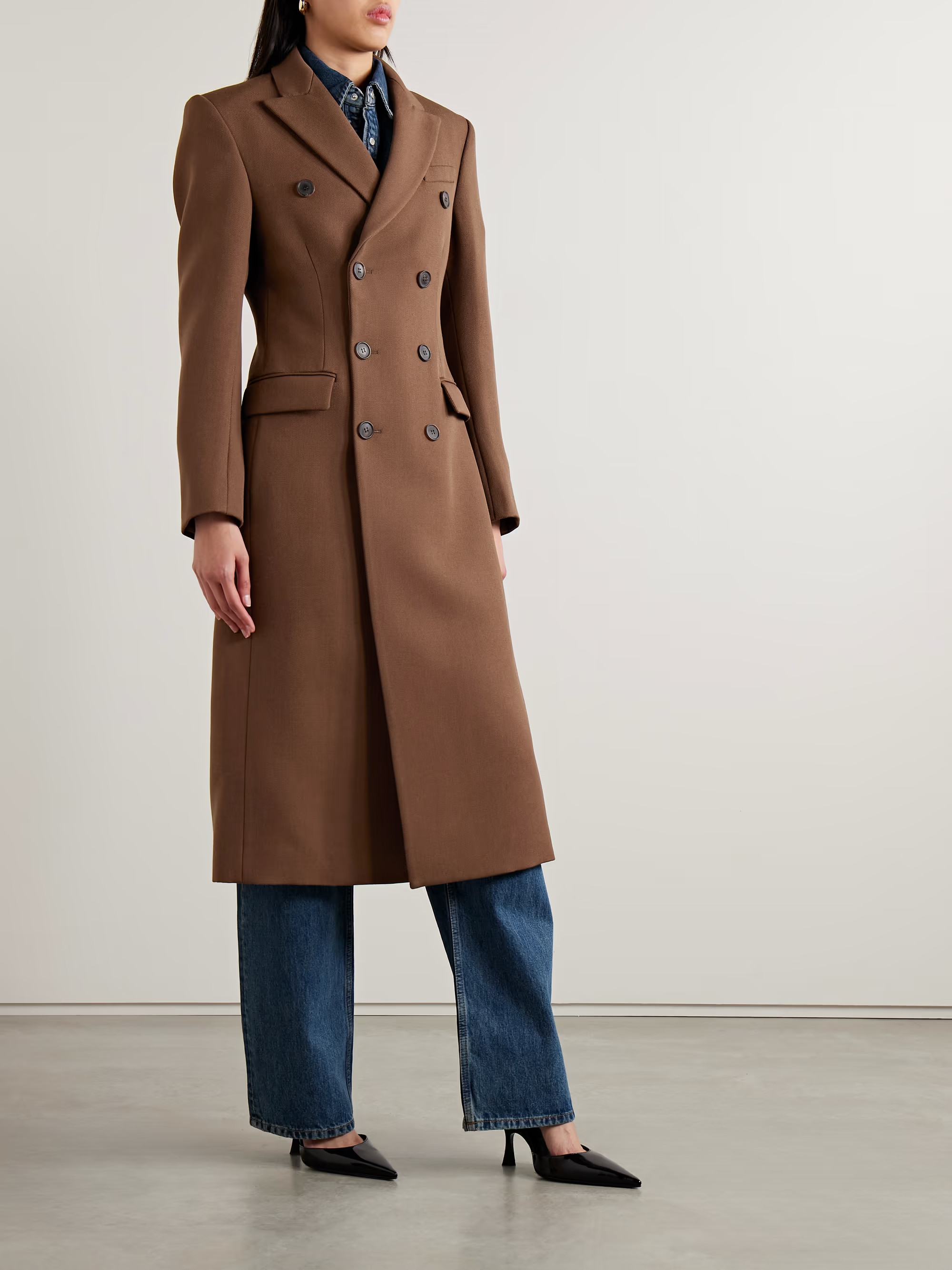 Double-breasted wool-twill coat | NET-A-PORTER (US)