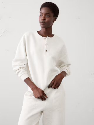 Weekender Henley Sweatshirt | Banana Republic Factory