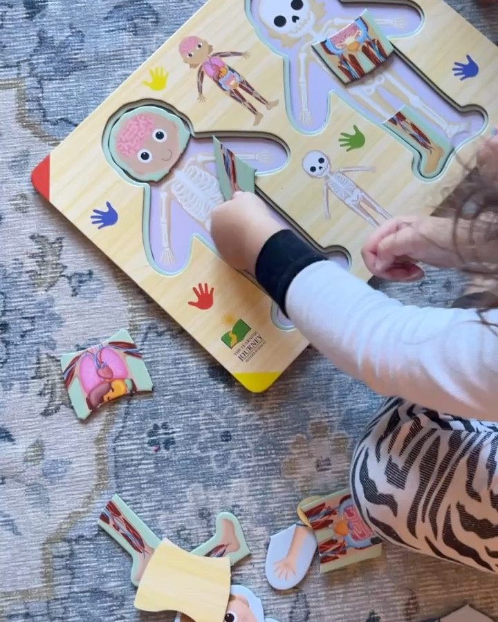 Learning the Human Body! 🧠 Toddler learning | science for toddlers | homeschool kids | skeleton | wooden puzzles | educational toys | gifts for 3 year old | gifts for 4 year old 

#LTKSeasonal #LTKKids #LTKHalloween