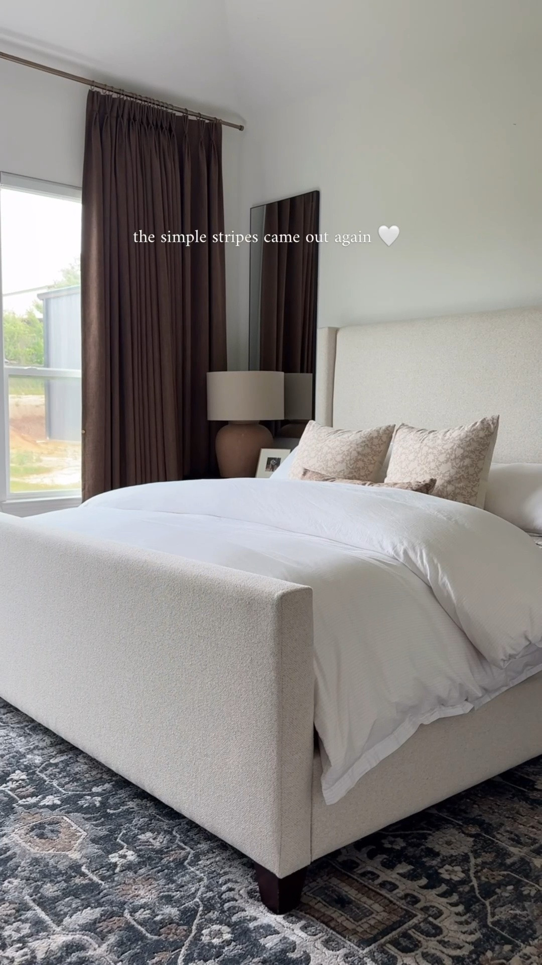 @Pottery Barn Master bedroom, primary bedroom, bedding, duvet insert, hotel feel, brown curtains, night stand, king bed, upholstered non tufted bed, loloi rug, accent pillows, throw pillows

#LTKmomlife #LTKmorningroutine #LTKHome
