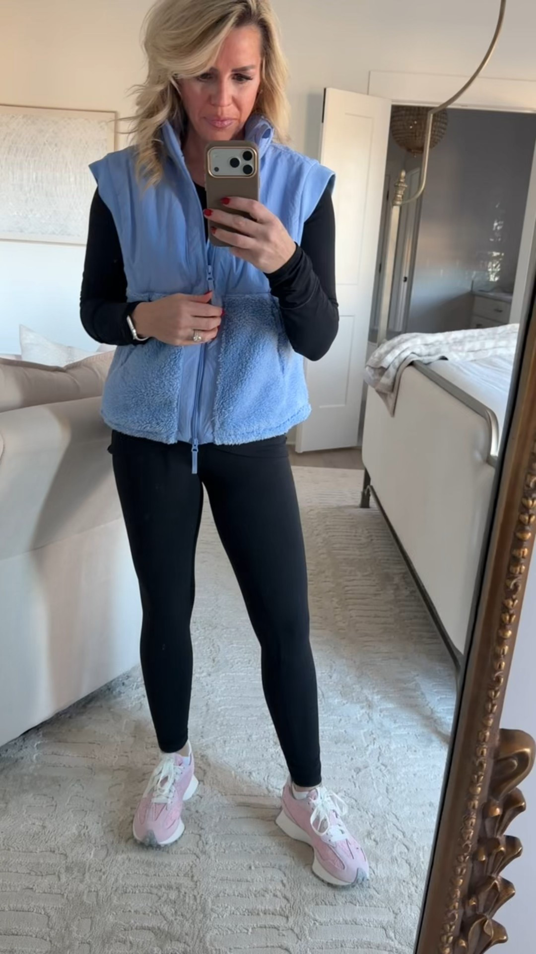 Currently living in this cozy Target vest + these pink lace New Balances 💕 comfy, cute, and on repeat lately. 

#LTKFindsUnder100 #LTKFindsUnder50 #LTKActive