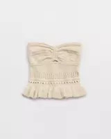 Aerie Peplum Sweater Tube Top | Aerie